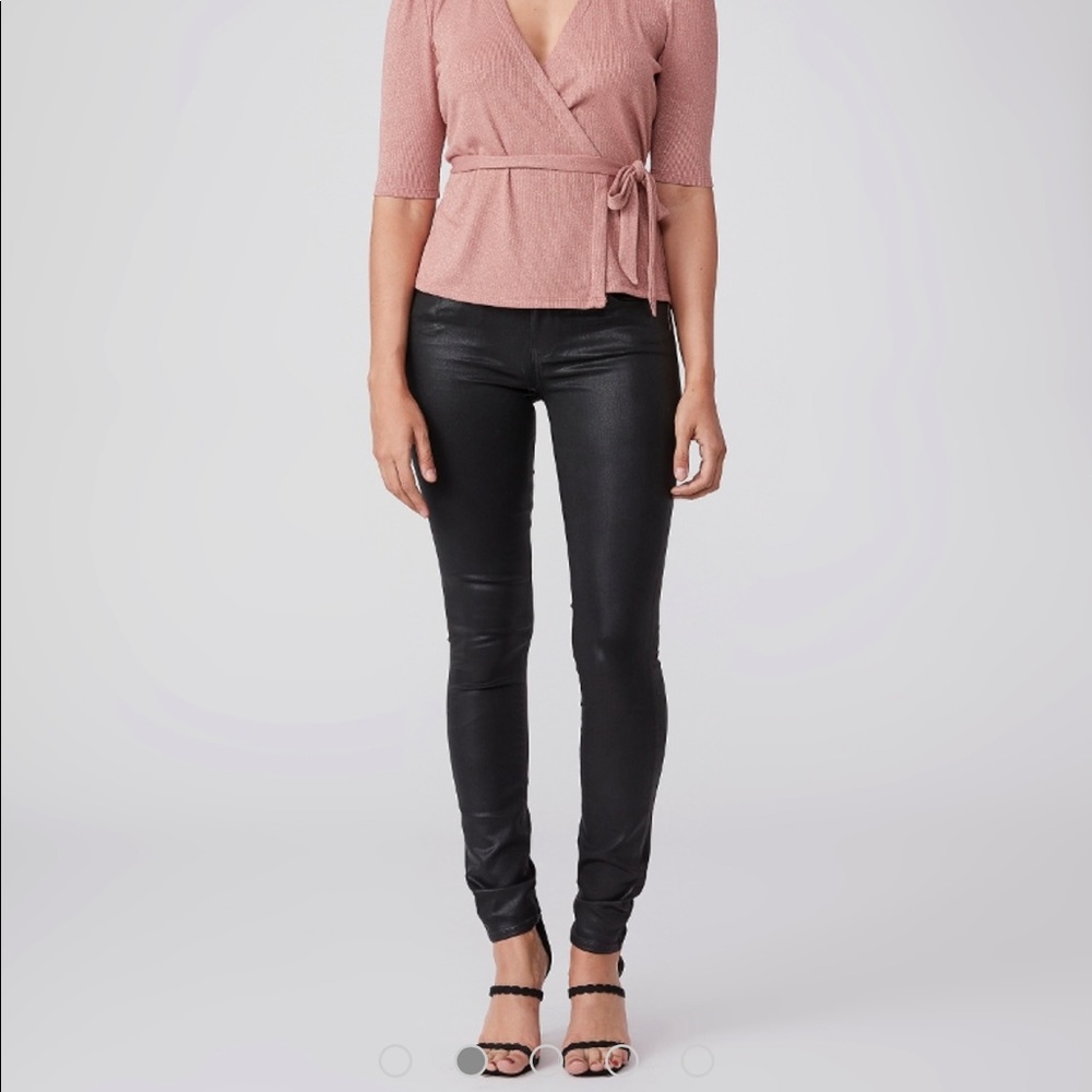 Paige verdugo ankle black coated jean